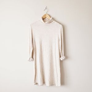 A&F Oatmeal Super Soft & Stretchy Turtleneck Dress